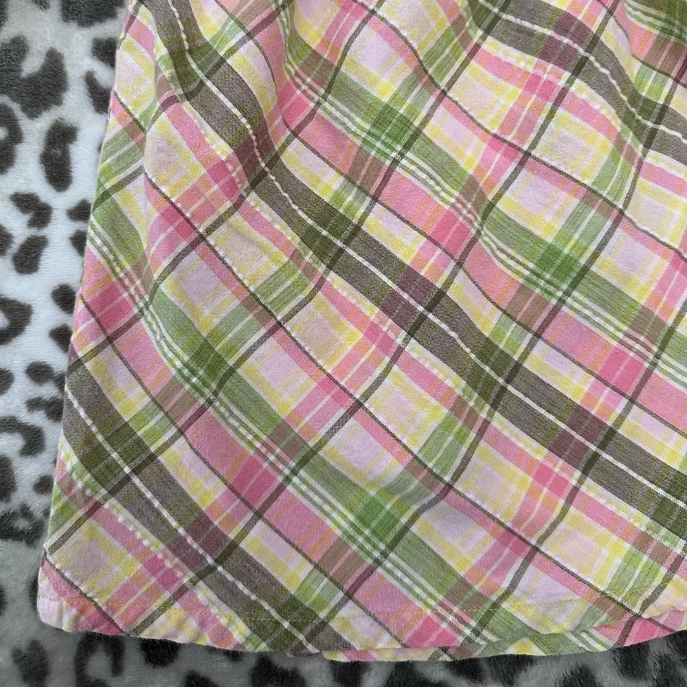 Old Navy Plaid Sundress in Yellow Pink Green Brown Size  Baby Large 12-18 months